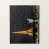 夜のビール・アケイム橋 - フランス, パリ ジグソーパズル (縦)