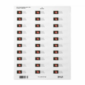 夜のピンクのバラ ラベル (フルシート)