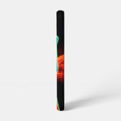 夜のピンクの帽子の下の電気ネオンの農場の女の子 SAMSUNG GALAXYケース (左側面)