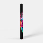 夜のピンクの帽子の下の電気ネオンの農場の女の子 SAMSUNG GALAXYケース (右側面)