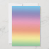 夜のピンクの帽子の電気ネオン農場の女の子 招待状 (裏面)