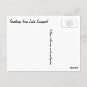 夜のピンクの空!スナピー湖を越えて ポストカード (裏面)