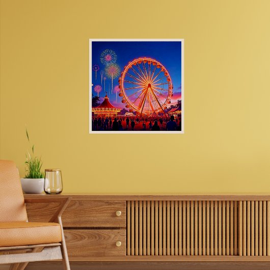 夜のフェスティバル照明デザイン ポスター (リビング2)