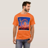 夜のフェスティバル照明デザイン Tシャツ (正面フル)