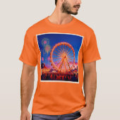 夜のフェスティバル照明デザイン Tシャツ (正面)