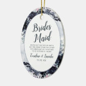 夜のフローラから花嫁引用文 セラミックオーナメント (左)