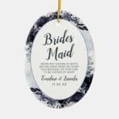 夜のフローラから花嫁引用文 セラミックオーナメント (正面)