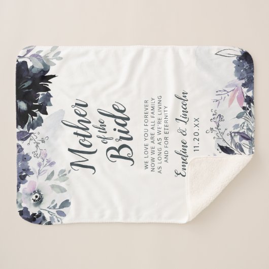 夜のフローラの母への花嫁引用文 シェルパブランケット (正面(横))