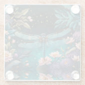 夜のフローラ園のトンボ ガラスコースター (裏面)