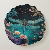 夜のフローラ園のトンボ ラウンドクッション (裏面)