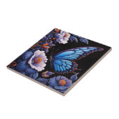 夜のフローラ園の蝶 タイル (側面)