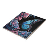 夜のフローラ園の蝶 タイル (側面)