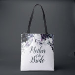 夜のフローラ水彩の母の花嫁 トートバッグ<br><div class="desc">夜のフローラ水色の緑豊かな花のデザイン手の絵を描茎とは、つる植物、葉、葉、水色のブラッシ絵を描ンのストローク。ネイビーカラフルブルー、ダスティブルー、ダークマーブルックグレー、モーヴピンクのヒント。手描き線の要素とシックな手渦巻形の文字ブラシのスクリプトのフォントとエレガントフローラのトップと縁ど – 花嫁のトートバッグの母!~このデザインのスイート全体を見るために私の店をチェック!</div>