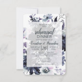夜のフローラ海軍結婚のリハーサルディナー 招待状 (正面)