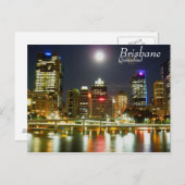 夜のブリスベン ポストカード (正面/裏面)