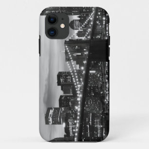夜のブルックリン橋そしてマンハッタンスカイライン iPhone 11 ケース