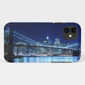 夜のブルックリン橋そしてマンハッタンスカイライン Case-Mate iPhoneケース (裏面(横))