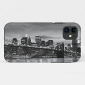 夜のブルックリン橋そしてマンハッタンスカイライン Case-Mate iPhoneケース (裏面(横))