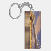 夜のブルックリン橋そしてマンハッタン キーホルダー (正面左)