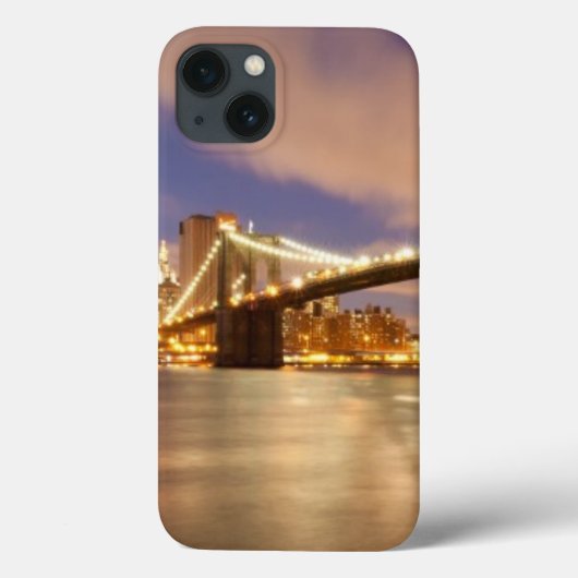 夜のブルックリン橋そしてマンハッタン Case-Mate iPhoneケース (裏面)