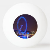夜のブルーライトロンドンの目 卓球ボール (正面)