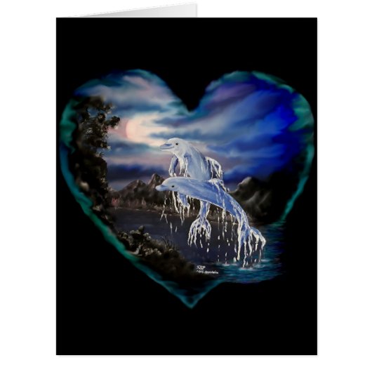 夜のベイ，ドルフィンラブカード (正面)