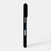 夜のベイ，ドルフィンラブ，あなたのテキストを追加 iPhoneケース (右側面)