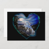 夜のベイ，ドルフィンラブ ポストカード (正面/裏面)