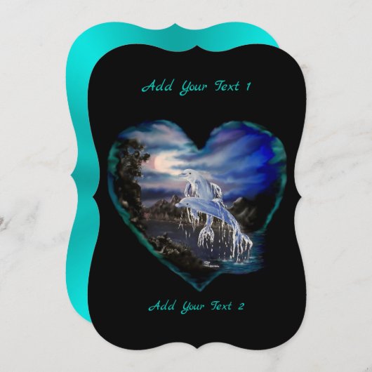 夜のベイ,ドルフィンラブ 招待状 (正面/裏面)