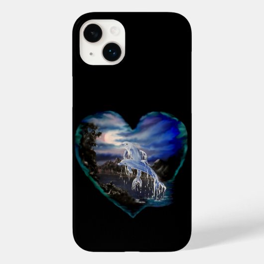 夜のベイ,ドルフィンラブ Case-Mate iPhoneケース (裏面)