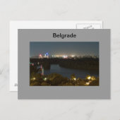 夜のベオグラードはがき ポストカード (正面/裏面)