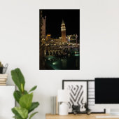 夜のベネチア ポスター (ホームオフィス)