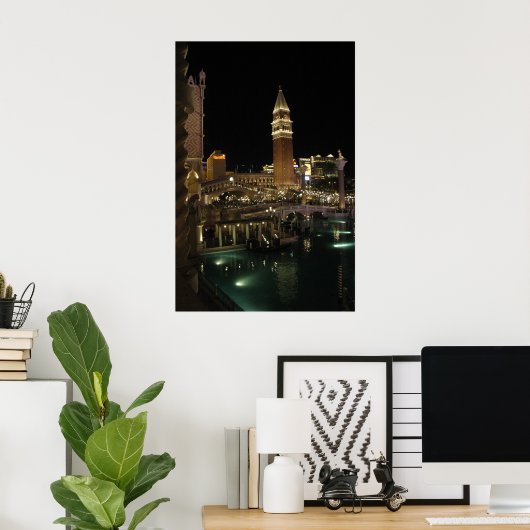 夜のベネチア ポスター (ホームオフィス)