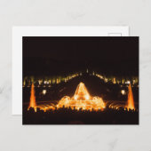 夜のベルサイユでライトアップされた噴水 ポストカード (正面/裏面)