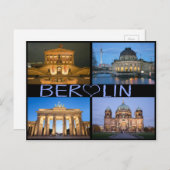 夜のベルリン ポストカード (正面/裏面)