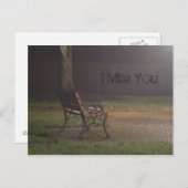 夜のベンチ ポストカード (正面/裏面)