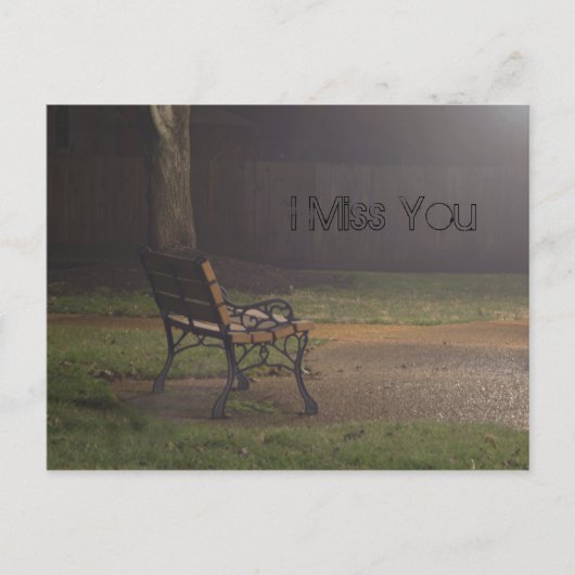 夜のベンチ ポストカード (正面)