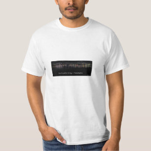 夜のベンフランクリン橋 Tシャツ