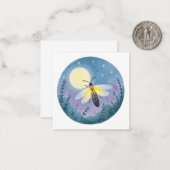 . .夜のホタルの冒険リトルカード ノートカード (正面/裏面インサイチュ)