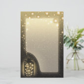 夜のホタルの白熱［赤熱］光を放つな瓶はUnlined主演します 便箋 (スタンド正面)