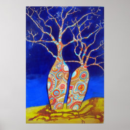 夜のボアブの木 ポスター