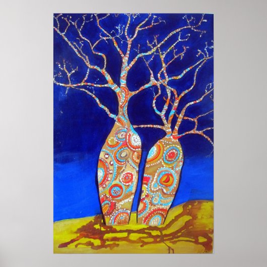 夜のボアブの木 ポスター (正面)