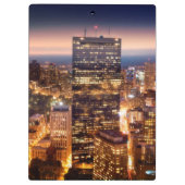 夜のボストンの概観 クリップボード (裏面)