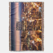 夜のボストンの概観 スローブランケット (正面縦)