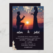 夜のボホモダンーエレガントラスト結婚トワイライト 招待状 (正面/裏面)