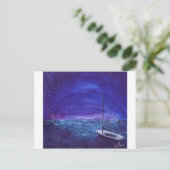 夜のボート ポストカード (スタンド正面)