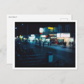 夜のボードウォーク、アトランティックシティ、ヴィンテージ ポストカード (正面/裏面)