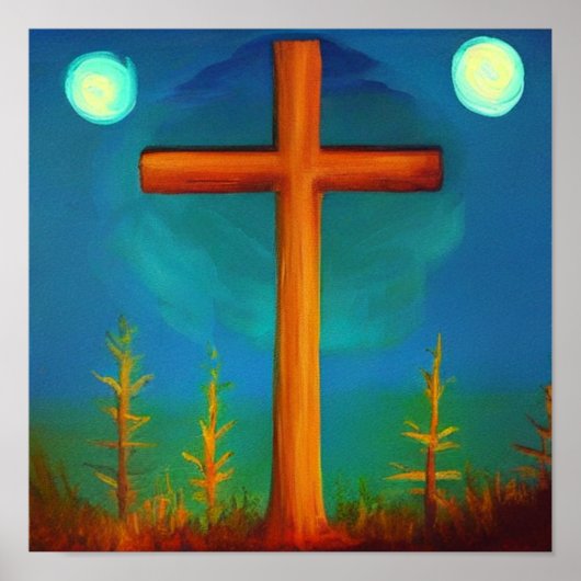 夜のポスターで庭を横切る2つの選択肢|過去記事 ポスター (正面)