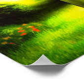 夜のポスターで庭を横切る ポスター (角)