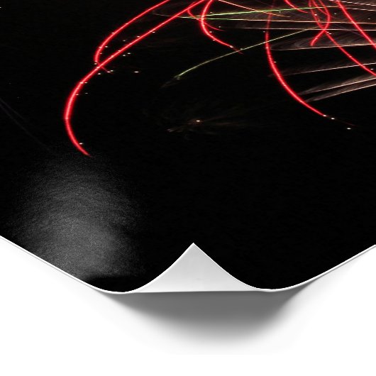 夜のポスターにオレンジと赤の色の縞模様 ポスター (コーナー)